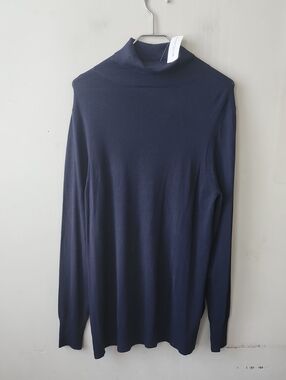 Ann Taylor Navy Mock Neck Sweater